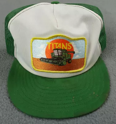 Vintage John Deere Titans Louisville Mfg Snapback Mesh Hat Cap Patch • $19.95