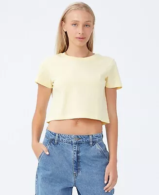 Cotton On Women's The Baby T-shirt Yellow L B4HP • £9.60