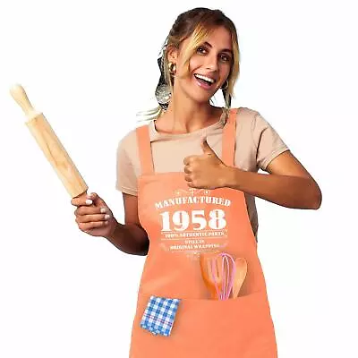 65th Birthday Presents For Women Ladies Gifts Her Funny Apron Manufactured 1958 • £11.97