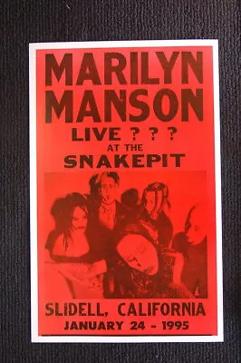 92725 Marilyn Manson 1995 Tour Slidell California Wall Print Poster AU • $40.65