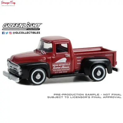 Greenlight BLUE COLLAR 1956 FORD F-100 INDIAN MOTORCYCLE SERVICE PARTS AND SALES • $21.29