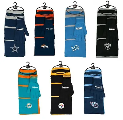 NFL Assorted Teams Reebok Little Earth Winter Knit Scarf & Gloves Set NEW! • $29.99