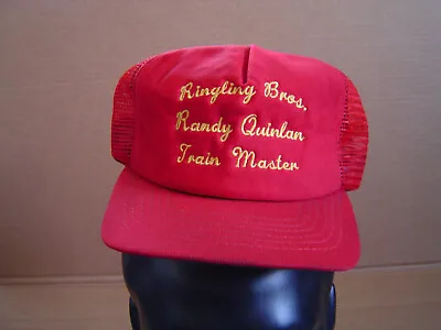 Vintage Ringling Bros. Circus Train Master Baseball Hat Cap Trucker Snap Back • $111.35