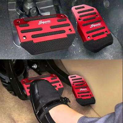 Red Non-Slip Automatic Gas Brake Foot Pedal Pad Cover Car Accessories Parts • $11.99