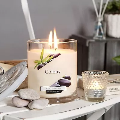 Wax Lyrical Colony Glass Jar Candle Large Day At The Spa 84 Hours Burn Time • £17.99