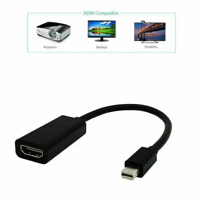 Mini DisplayPort Thunderbolt To HDMI Adapter For Microsoft Surface Pro BLK WHT • $3.25