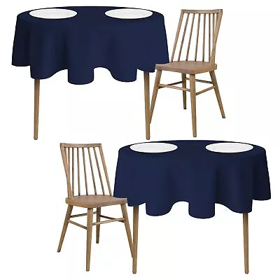 2 Pack Navy Round Tablecloths 60 Inch For 20-48'' Tables 200 GSM Premium Qual... • $18.88