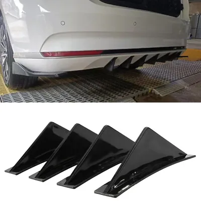 For Mazda Mx-5 Miata Rear Bumper Lip Diffuser 4 Shark Fin Spoiler Splitter • $13