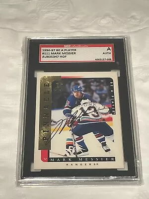 1996-97 Pinnacle Be A Player Auto Mark Messier #111 Auto HOF • $69.99