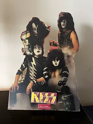 Vintage Kiss Sony Music Cardboard Cutout Standee 1.5ft X 1ft Concert Memorabilia • $175