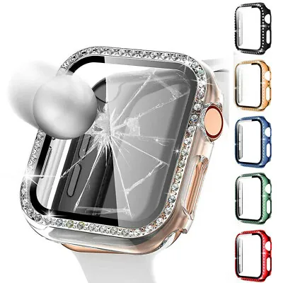 $8.99 • Buy Apple Watch Series 8 7 65432 SE Bling Plastic Bumper IWatch Protector Case Cover
