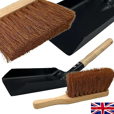 £7.99 • Buy 4  Metal Coal Shovel Soft Hand Brush Fireplace Ash Fire Dustpan Fireside Tools