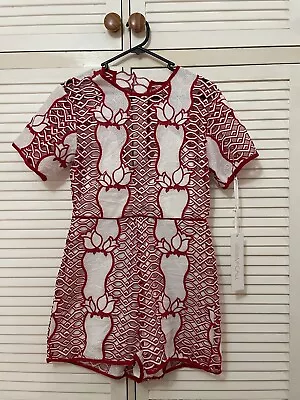 Alice McCall Playsuit BNWT Size 6 Red White Lace Designer • $25