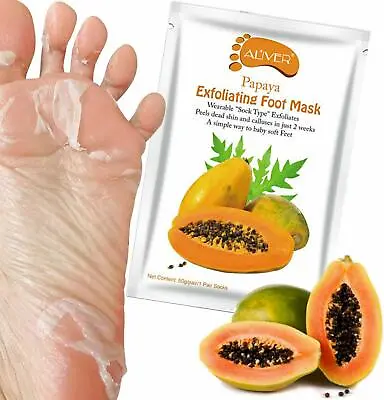 Exfoliating Peel Foot Care Sock Mask Baby Soft Feet Skin Removes Callus Papaya • £2.99