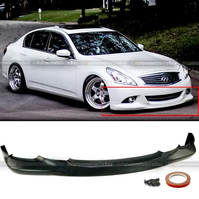 For 10-13 G37 Sedan 4DR Unpainted OE Style PU Front Bumper Lip Body Kit Spoiler • $99.99