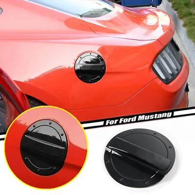 For 2015-2022 Ford Mustang Black Look Filler Fuel Door Tank Gas Cap Cover Trim • $27.96