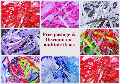 £1.75 • Buy 10 Metre Bundle Of Mixed Ribbon Off Cuts Assorted Colours/sizes Premium Quality