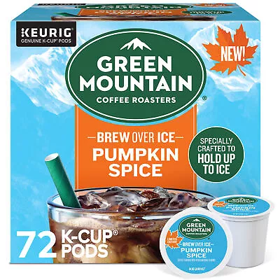 $39.99 • Buy Green Mountain Coffee Brew Over Ice Pumpkin Spice, K-Cup Pods, 72 Count