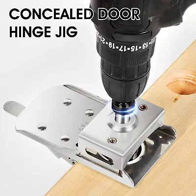 Concealed Door Hinge Jig 35mm Stainless Steel Locking Cabinet Hinge Jig QAzqe • $32.68