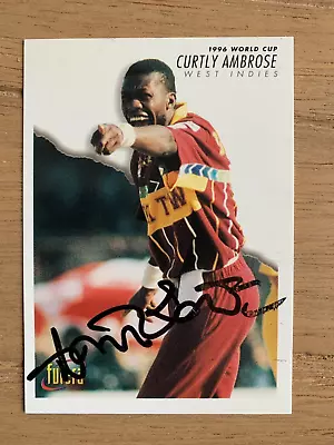 Curtly Ambrose Autographed Card • $20