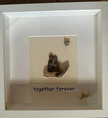 £10 • Buy Pebble Art Picture  “Together Forever”