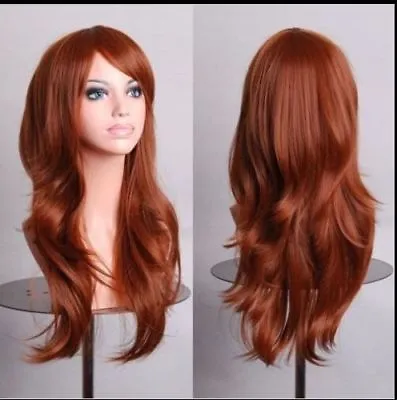 70cm Long Curly Fashion Cosplay Costume Party Hair Anime Wigs Full Hair Wavy Wig • $8.98