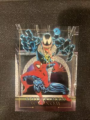 1992 Marvel Masterpieces Spiderman Vs. Venom 4-D Spectra Battle Foil • $15.25