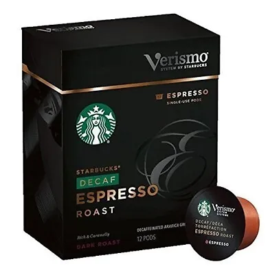 STARBUCKS VERISMO Decaf Espresso 72ct Old BB Stock - Discontinued • $79.99