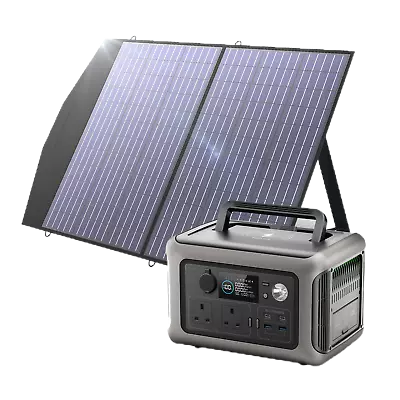 ALLPOWERS 600W/ 299Wh LiFeP04 Battery Solar Generator With 100W Solar Panel Kit • £499