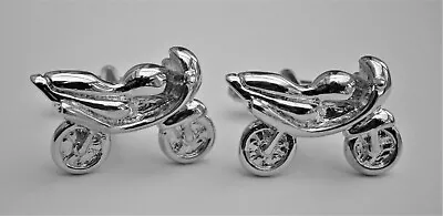 £4.99 • Buy H507:) Silver Tone Motorbike Motor Cycle Racing Bike Cufflinks 