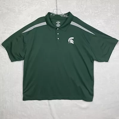 Michigan State Shirt Mens 2xl Spartans Embroidered Polo Pro Edge College Golf • $12.21