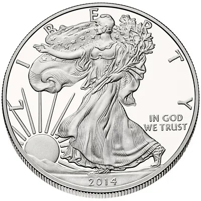 1 Troy Oz 999 Fine Silver 2014 American Eagle Walking Liberty Bullion Coin • $69.95