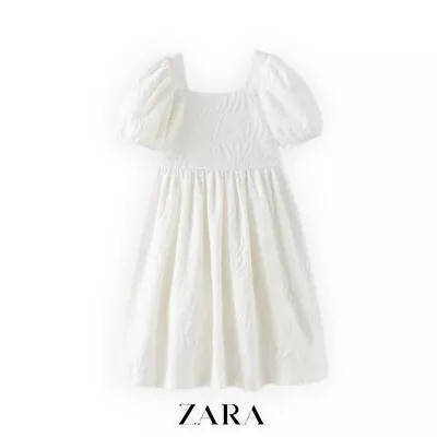 $35 • Buy NWT Zara Kids Girls Oyster White Jacquard Dress  Size 13-14 Years 9006/662