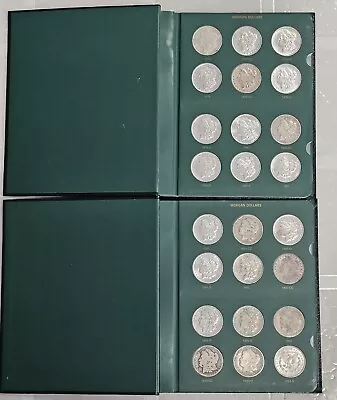 Near Complete 96pc Morgan Dollar Set Missing Only The 93s In 2 New Coin Albums • $21070.99