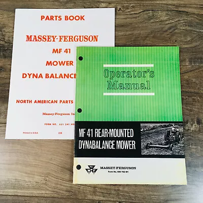 Massey Ferguson 41 Rear-Mounted Sickle Bar Mower Parts Operators Manual Service • $28.97