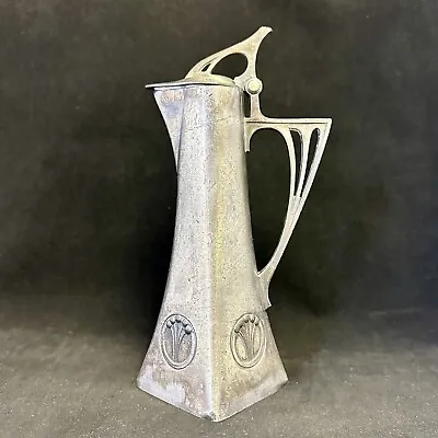 Art Nouveau German Tulip WMF Britannia Silver Antique Decanter • $421.50