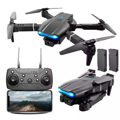 Drone RC Drones Pro 4K HD Camera 2 Batteries WIFI FPV GPS Quadcopter Foldable • £18.95