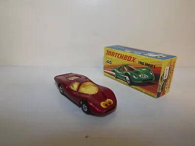 Matchbox S/f No. 45-a Ford Group 6 Purple Body Rare Eyes Label Off The 31-b Mib • $9.95