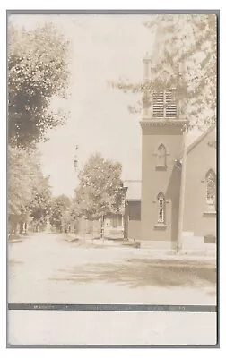 RPPC Market Street Church In MIFFLINBURG PA Union County Real Photo Postcard 2 • $14.99