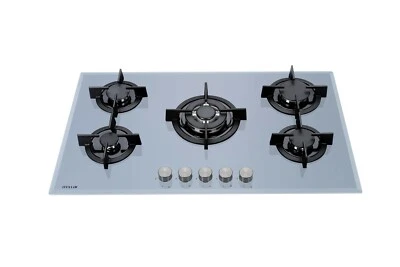 MILLAR GH9051PA 5 Burner Built-in Grey Gas On Glass Hob 90cm-Cast Iron Stands | UK - View #12