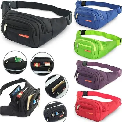 Waist Bag Fanny Pack For Men Women Hip Belt Bum Pouch Sport Travel Purse Unisex • $7.59