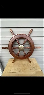 Original Trojan Wood 22”  Boat Steering Wheel • $175