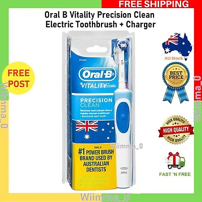 NEW #1 Oral B Precision Clean Electric Toothbrush Tough Strong  Brush + Handle • $36