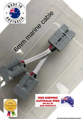 $17.87 • Buy Double Y Adaptor Anderson Plug Connector 50Amp  6mm Marine Auto 50 AMP Cable