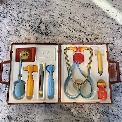 NICE Vintage 1977 Fisher Price Medical Doctor Kit #936 Case All Tools Complete • $17.99