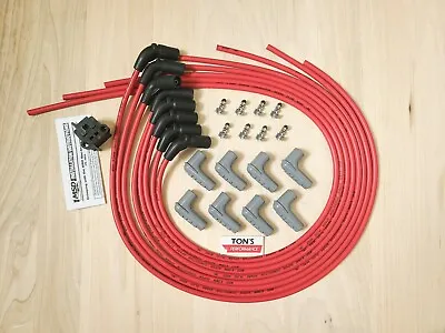 42  GM LT LT1 Universal MSD Red 8.5mm Cut To Fit Spark Plug Wire Kit Custom 90* • $149.99