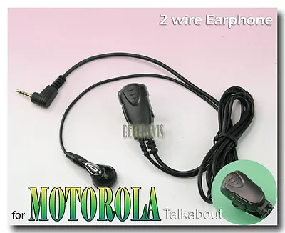 4-072MT 2 Wire Earphone With PTT Switch For FV300T6500 • $16