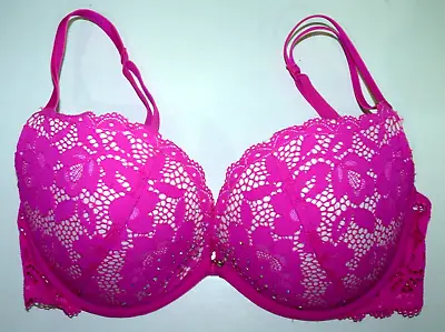 La SENZA 32D Padded Underwired Push-up Raspberry Pink Bra • £9.99