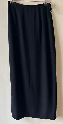 LAURA  ASHLEY Ladies Black Lined Long Skirt Size 10 - CG D26 • £7.99