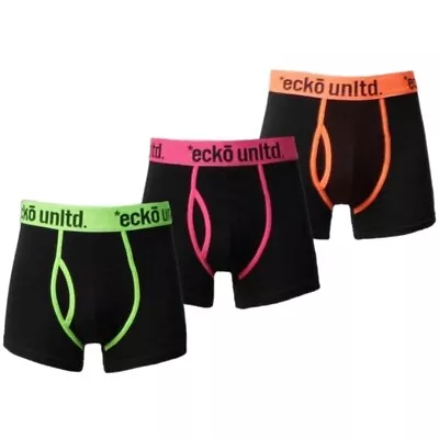 Ecko Unltd 3 Pack Trunks With Contrast Neon Waistband Size Small • $18.93